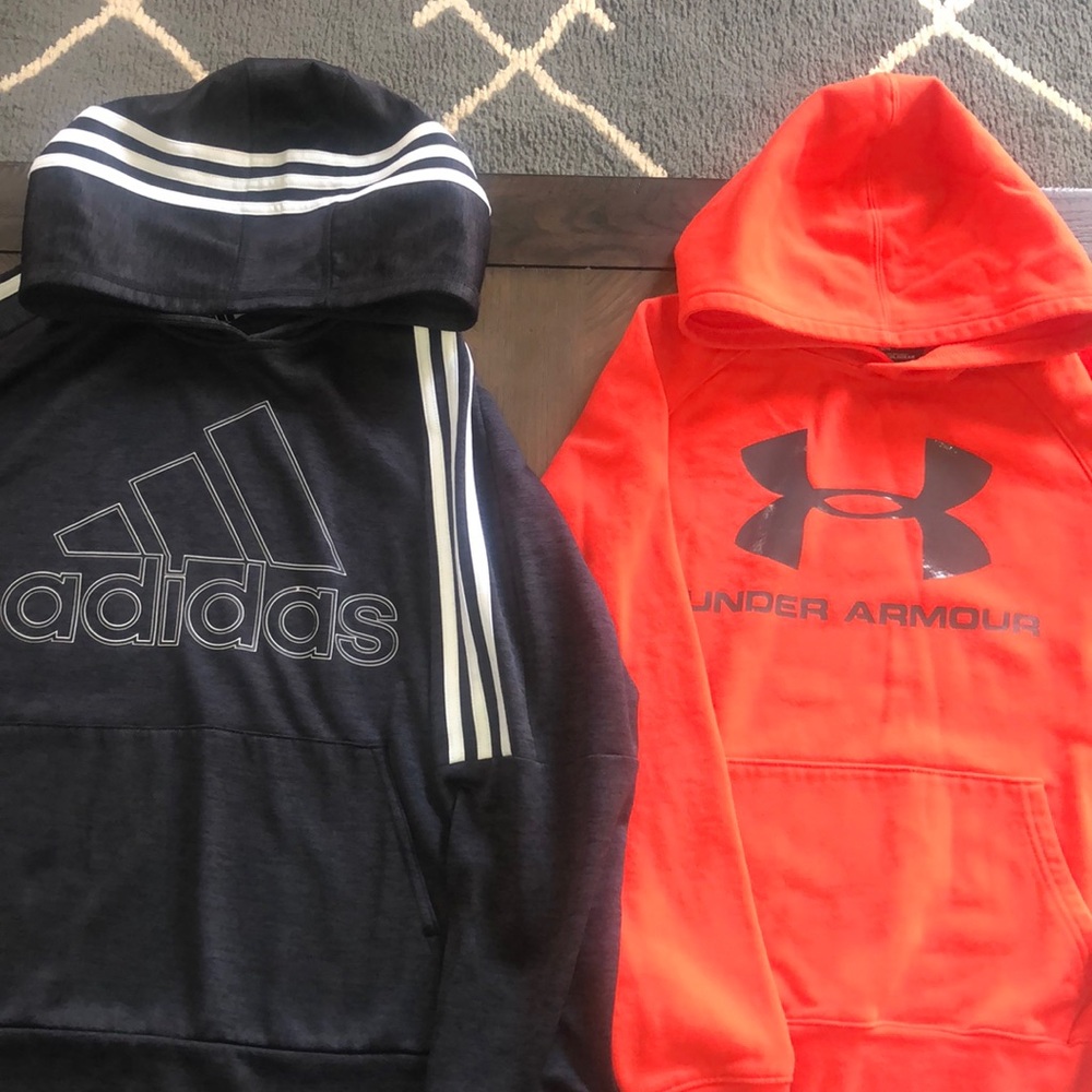 2 Hoodies (Adidas and Under Armour)